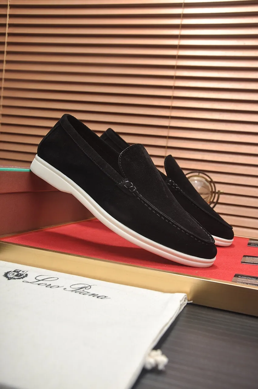 Men's shoes 💰400💶[𝐥𝐨𝐫𝐨 𝐏𝐢𝐚𝐧𝐚] [Couple model] High-end quality, affordable price, LP classic loafers, Italian treasure brand, the only brand that can match Hermès! Only after wearing it do we know that we can’t live up to our feet. Women’s code: 35-40 (customized sizes 34, 41, 42 are non-returnable) Men’s code: 38-44 (customized 45, 46, 47, 48 are non-refundable) Fabric: Customized imported cashmere Lining: Customized imported fetal cowhide Foot: Imported benzene-dyed calfskin Outsole: Exclusive original glass rubber outsole